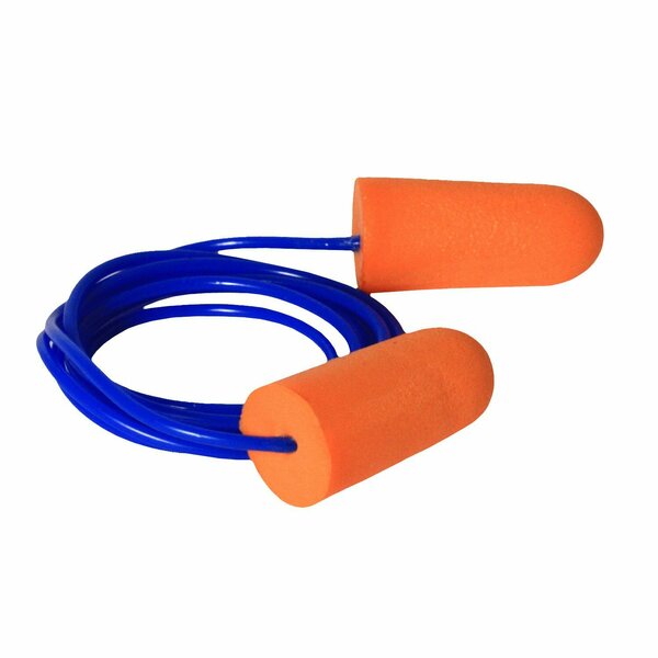 Radians Disposable Corded Ear Plugs, Bullet Shape, NRR 32, Orange FP71